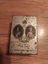 Bryant & May 1935 King George V Silver Jubilee Match Box Holder/original insert