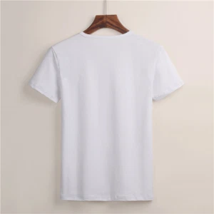 T-Shirt weiß Modal Rundhals Kurzarm Hot T-Shirt Herren Freizeit Tops - Bild 1 von 12