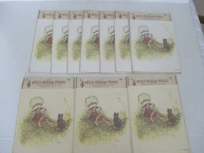 LOT OF 10 HOLLY HOBBIE PRINTS SUITABLE FOR FRAMING DECOUPAGE CRAFTS DATED 1968 - Image 1 of 4