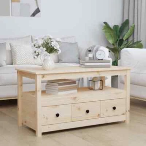 Coffee Table 102x49x55 cm Solid Wood Pine Classic Wooden Design - vidaXL New - Picture 1 of 5