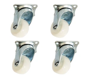 Leichtlast Lenkrollen Räder 1,5" Kunststoffrad mit Deckplatte & Lager  - Bild 1 von 4