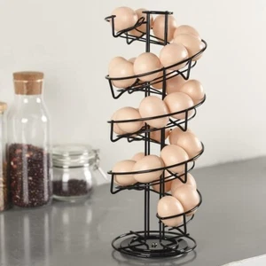 Toplife Spiral Design Metal Egg Skelter Dispenser Rack-Au - Picture 1 of 7