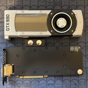 GIGABYTE Nvidia Geforce GTX 980 4GB GDDR5 GPU with EK EKWB Water Block Backplate - Picture 1 of 5