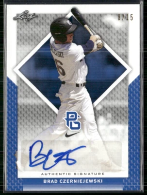 Brad Czerniejewski 2016 Leaf Perfect Game Blue Auto 8/15 - Image 1 of 2