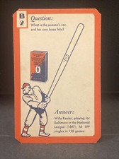 1934 BASEBALL WILLY KEELER(HOF)QUAKER OATS “ASK ME” GAME CARD #B2 FREE SHIPPING