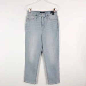 Neu J Crew Mercantile Damen Größe 28 High Rise Mom Jeans helle Waschung Baumwolle  - Bild 1 von 9