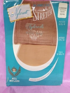Vtg 1950s Nylcrest Seamless Nylon Garter Stockings Petite 9 Tall Pin Up Prop  - Picture 1 of 7
