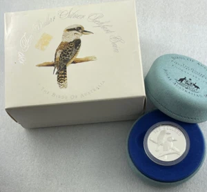 1989 Birds of Australia - KOOKABURRA - Sterling Silver Piedfort Proof Coin - RAM - Imagen 1 de 5