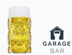 Vaso de cerveza Bitburger único piedra 2 pintas 1 L totalmente nuevo - Imagen 1 de 2