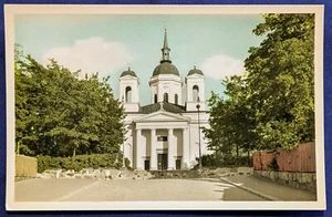 VTG 1930s RPPC Hand Colored Real Photo Postcard Harnosand Cathedral Sweden - Picture 1 of 2