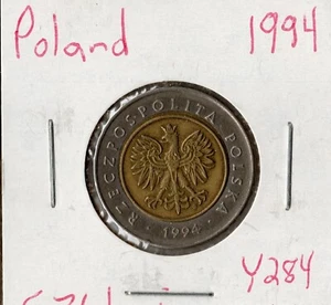 Coin Poland 5 Złotych 1994 Y284, bimetallic - Picture 1 of 2