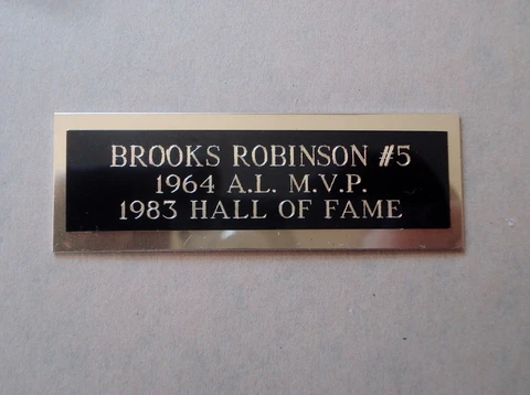 Brooks Robinson Nameplate For A Signed Baseball Ball Cube Or Card Plaque 1" X 3" Cover