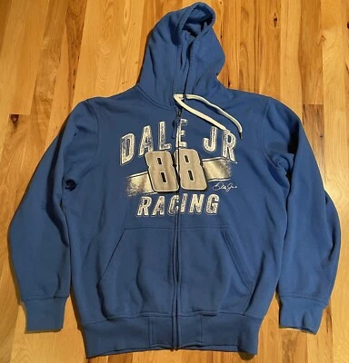 NASCAR Dale Earnhardt Jr Sudadera con Capucha Azul Cremallera Completa #88 Talla Grande Usada Foto 1 de 4