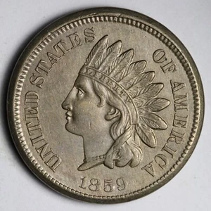 1859 Indian Head Cent Penny - UNC - E518 ZCMA - Picture 1 of 2