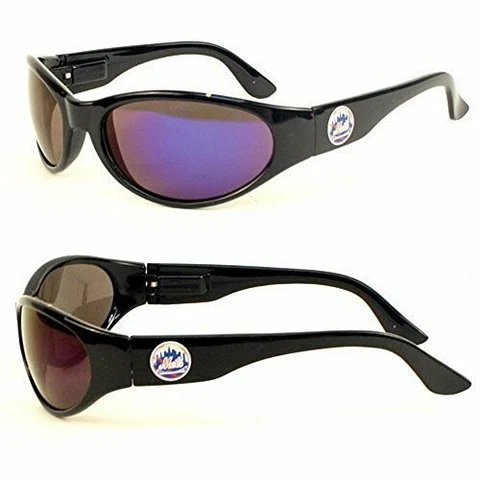 New York Mets MLB Full Black Frame Sun Revo Sunglasses UV Protection Cover