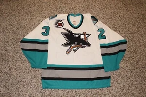 1991 75th Ann San Jose Sharks Arturs Irbe Air-Knit CCM Jersey M MIC Canada SEWN - Picture 1 of 4