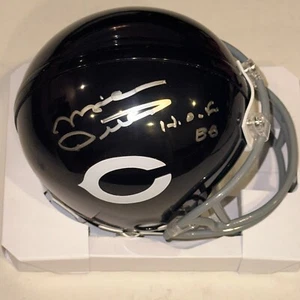 MIKE DITKA Signed BEARS THROWBACK VSR4 Mini-helmet Beckett BAS & HOF Inscription - Picture 1 of 7