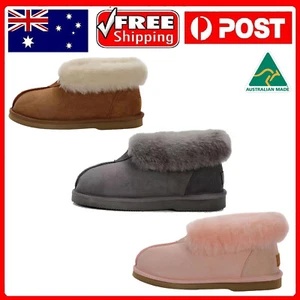 【Extra 5%OFF】Australian Made Womens UGG Slipper Double Face Sheepskin Home Boots - Picture 1 of 16