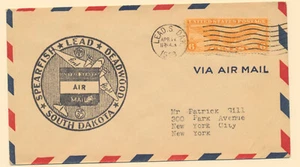 USA Sc. C19 Winged Globe 6c South Dakota on 1938 FDC - Picture 1 of 2