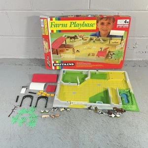 Vintage Britains Farm Playbase Set 4713 Boxed Equestrian Farmyard Made England - Picture 1 of 10