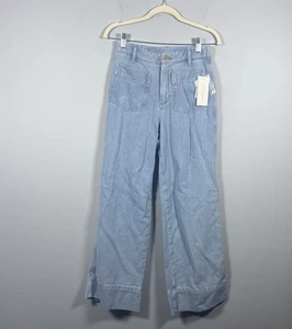 NWT Treasure & Bond Women's High Rise Wide Leg Denim Jeans Light Wash Size 0 - Picture 1 of 8