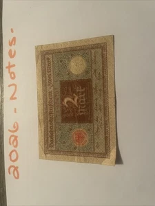 Germany 🇩🇪 Weimar Republic 2 Mark 1920 Empire Money Bill Banknote - Bild 1 von 2