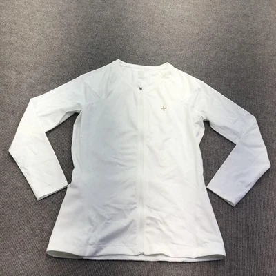 Tommie Copper Jacket Mens Large White Full Zip Compression Lower Back Support - Image 1 of 4