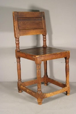 RARE 17TH C AMERICAN PILGRIM WAINSCOT JOINED CHAIR PANEL BACK FROM PLYMOUTH MA - Image 1 of 4