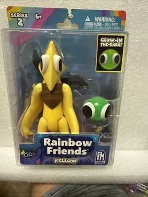 Figura de acción PhatMojo Rainbow Friends "Amarillo" Serie 2 Brilla en la oscuridad (NUEVO) Foto 1 de 2