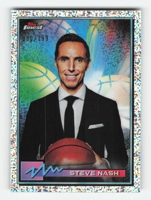 2021 Topps Finest Speckle #38 Steve Nash SN #/199 Near Mint or Better - Image 1 of 2