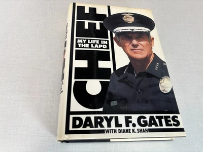 Chief My Life in the LAPD Daryl Gates SIGNED memoir 1st print LN- 1992 hdbk - Image 1 of 4