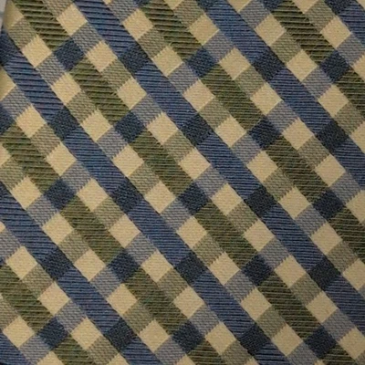 Corbata de seda Ben Sherman amarilla azul y verde guinga Foto 1 de 4