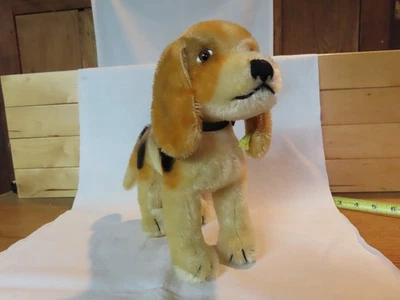 Steiff 1950 Biggie Beagle Mohair Peluche Beagle Perro con Oreja y Botón Foto 1 de 4