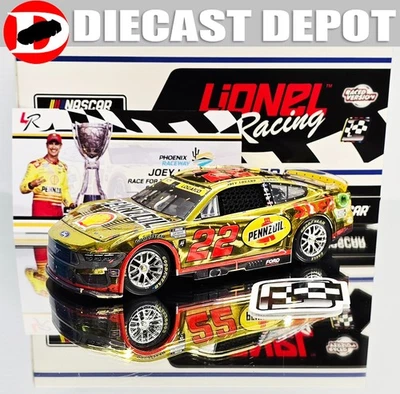 JOEY LOGANO 2024 PHOENIX FINAL DE TEMPORADA GANAR VERSIÓN DE CARRERA 1/24 COLOR CROMO Foto 1 de 4