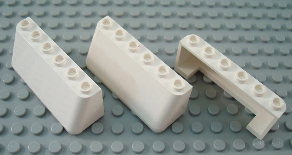 LEGO Lot of 3 White 2x6x2 Space Windscreens - Image 1 of 1