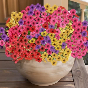 14 Bündel Kunstblumen UV beständig für Terrasse Outdoor Fake - Bild 1 von 5