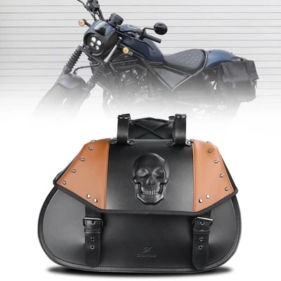 Fits For Harley Sportster Softail Dyna Saddle bag Tool Side bag Storage Luggage — 第 1/4 张图片