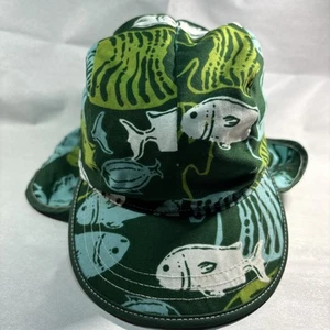 Oshkosh Fish Fishing Cap Green Blue Ear Flaps 12M - 24M - Bild 1 von 7