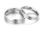 Hot Titanium Steel Rings Silver Color Hearts "Forever Love" Couple Rings 1 Pair
