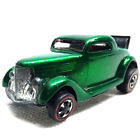 Hot Wheels Redline Classic 36 Ford Coupe Green 1968 Brown Interior Made In USA