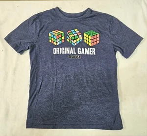 Rubik's Cube ORIGINAL GAMER T-shirt Classic Puzzle Game Graphic Tee Kids XL - Picture 1 of 4