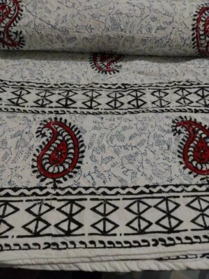 Colcha india hecha a mano vintage Kantha manta de algodón Gudri, Queen Foto 1 de 4