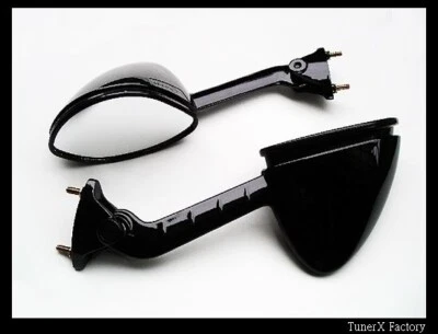 Espejos retrovisores negros para Kawasaki Ninja ZX-14 ZX14R 2012-2025 ZX12R ZX-12R 2002-2006 Foto 1 de 3
