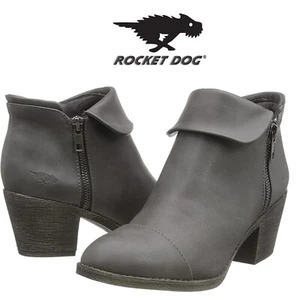 Women's Rocket Dog Salina Western Cowboy Ankle Boot Grey Size UK6 RRP £76 - Picture 1 of 7