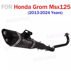 Complete Exhaust System Motorcycle Slip On For Honda Grom Msx125 2013-2024 - Picture 1 of 5