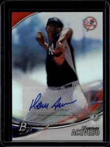 2016 Bowman Platinum Top Prospects Autographs #TPA-DA Domingo Acevedo Yankees - Picture 1 of 2