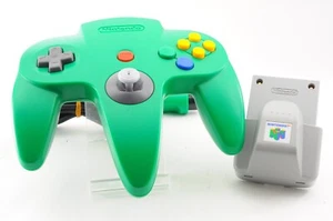 Nintendo 64 Controller NUS-005 Green w/ NUS-013 Rumble Pak For Nintendo 64 - Picture 1 of 12