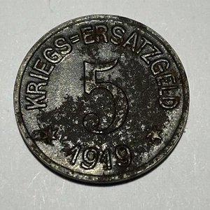 1919-G Germany Crefeld 5 Pfennig Circulated - Picture 1 of 3