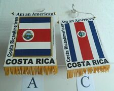 New listing
		Two Costa Rican American "Heritage" Made In The Usa Car-Window Glass Mini Flags!
