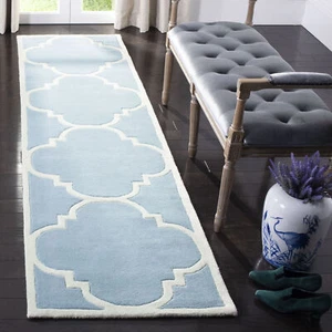 Safavieh Chatham BLUE / IVORY 2'-3" X 9' Runner - CHT730B-29 - Picture 1 of 3